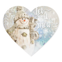 Navidades cortan a hombre de nieve con copos de ni