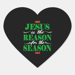 Pegatina En Forma De Corazón Navidades Cristianos Regalos Jesús Es La Razón De