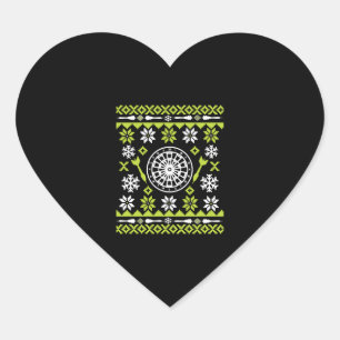 Pegatina En Forma De Corazón Navidades Dart Ugly Navidad Shirt
