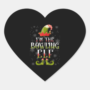 Pegatina En Forma De Corazón Navidades de Bowling Elf