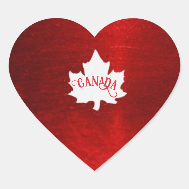 PEGATINA EN FORMA DE CORAZÓN NAVIDADES DE CANADÁ (Anverso)