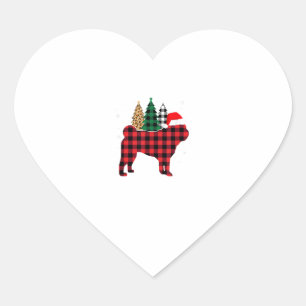 Pegatina En Forma De Corazón Navidades de impresión del leopardo del árbol del