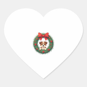 Pegatina En Forma De Corazón Navidades De La Nariz De Perro Cuidadoso Vieron Na