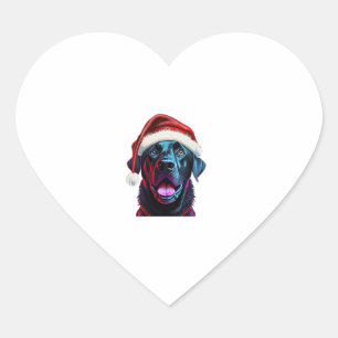 Pegatina En Forma De Corazón Navidades de laboratorio negro Magic_ Labrador en