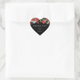 Pegatina En Forma De Corazón Navidades de las Berries Rojas + Eucalyptus Gracia