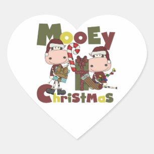 Pegatina En Forma De Corazón Navidades de Mooey