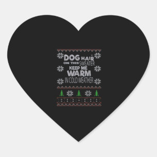 Pegatina En Forma De Corazón Navidades de pelo de perro sudan camiseta esencial