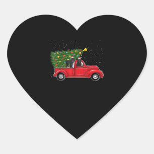 Pegatina En Forma De Corazón Navidades de perros de Terranova en regalo de cami