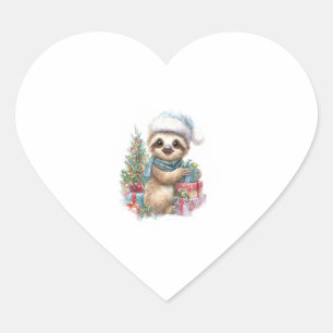 Pegatina En Forma De Corazón Navidades de Slort Shirt Safari Santa