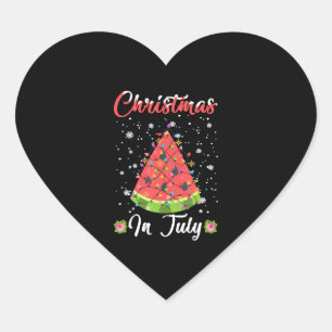 Pegatina En Forma De Corazón Navidades De Verano Del Árbol De Navidad Del Melón