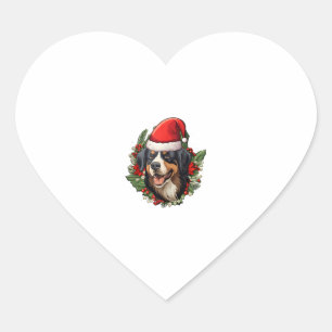 Pegatina En Forma De Corazón Navidades divertidos Bernese Mountain Dog