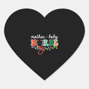 Pegatina En Forma De Corazón Navidades Enfermera Enfermería Madre Nurna Cristin