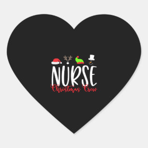 Pegatina En Forma De Corazón Navidades Enfermera, personal de enfermería navida