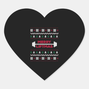 Pegatina En Forma De Corazón Navidades feos levantando gráficos de gimnasia -