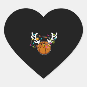 Pegatina En Forma De Corazón Navidades iluminan baloncesto bolas divertidas nav