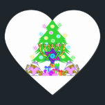 Pegatina En Forma De Corazón Navidades interreligiosos Hanukkah Holiday Fun<br><div class="desc"></div>