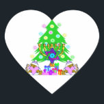 Pegatina En Forma De Corazón Navidades interreligiosos Hanukkah Holiday Fun<br><div class="desc"></div>