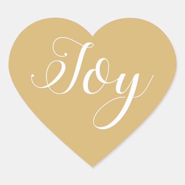Pegatina En Forma De Corazón Navidades joy oro amarillo (Anverso)