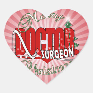 PEGATINA EN FORMA DE CORAZÓN NAVIDADES MÉDICA DE CIRUGÍA