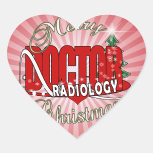 Pegatina En Forma De Corazón NAVIDADES MÉDICA de RADIOLOGÍA