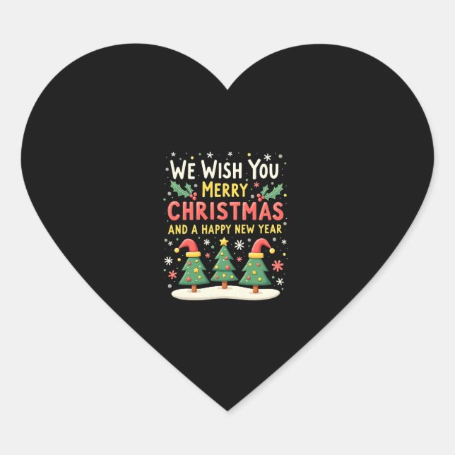 Pegatina En Forma De Corazón Navidades Navidades Navidades Navidades Navidades (Anverso)