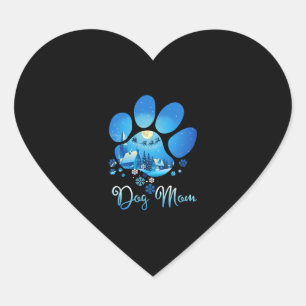 Pegatina En Forma De Corazón Navidades Paw Dog Mom