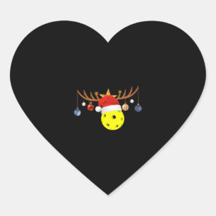 Pegatina En Forma De Corazón Navidades Pickleball 0