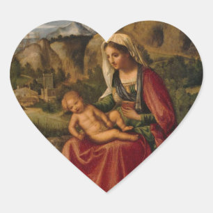 PEGATINA EN FORMA DE CORAZÓN NAVIDADES VIRGIN