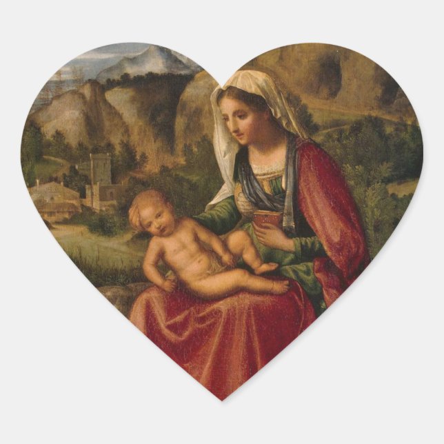 PEGATINA EN FORMA DE CORAZÓN NAVIDADES VIRGIN (Anverso)