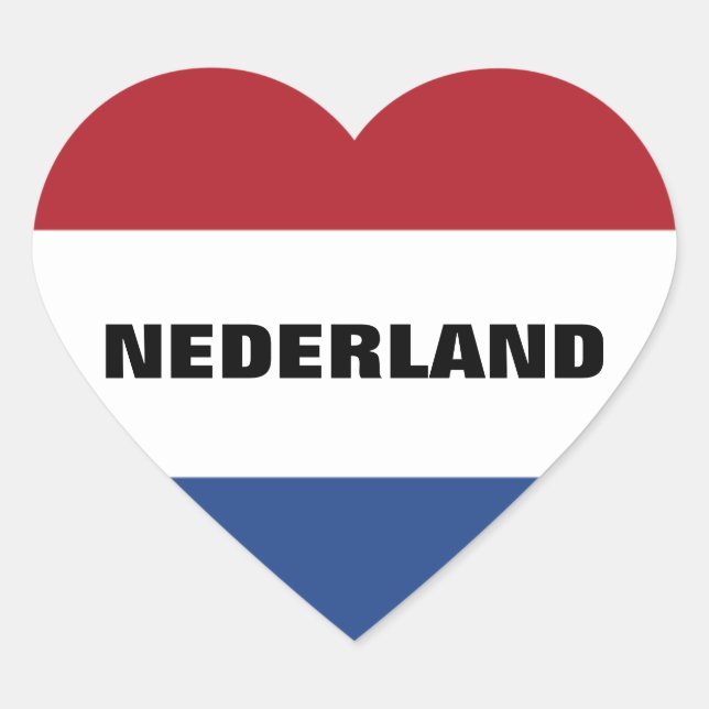 PEGATINA EN FORMA DE CORAZÓN NEDERLAND (Anverso)