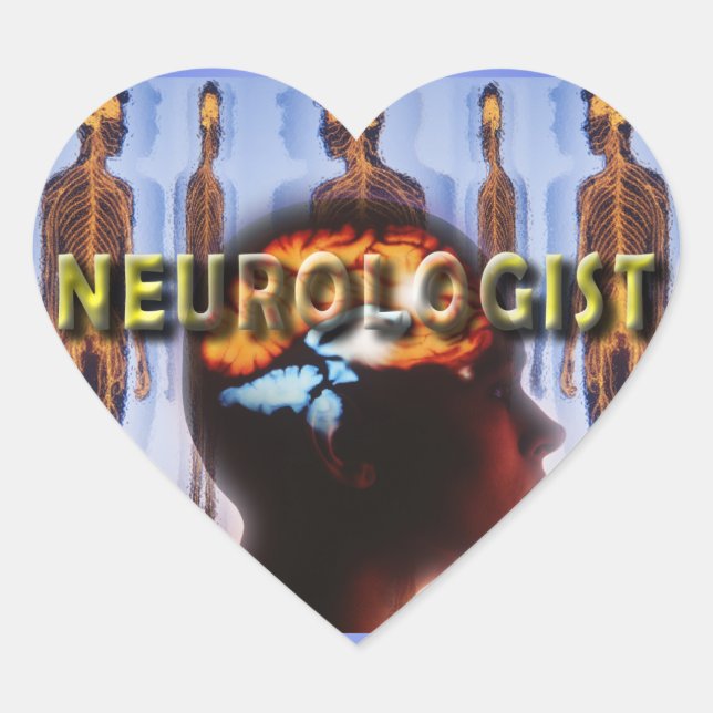 PEGATINA EN FORMA DE CORAZÓN NEUROLOGÍA NEUROLOGISTA (Anverso)