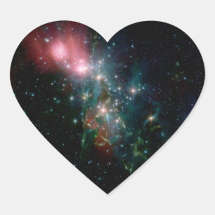 Pegatina En Forma De Corazón NGC 1333 Nacimiento caótico de estrellas