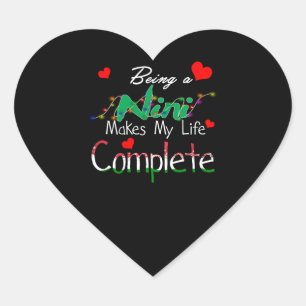 Pegatina En Forma De Corazón Nini Gift   Ser Un NiNi Hace que mi vida esté comp