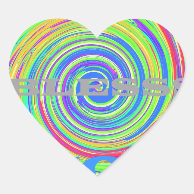 Pegatina En Forma De Corazón Niños Bebés Dios te bendiga..png (Anverso)