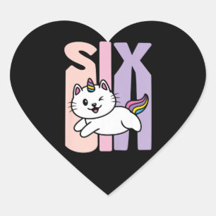 Pegatina En Forma De Corazón Niños de 6 años de edad con gato de maíz dulce uni