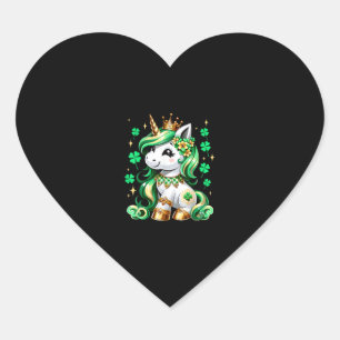 Pegatina En Forma De Corazón Niños del Día de los Chicas del Chamrock St Patric