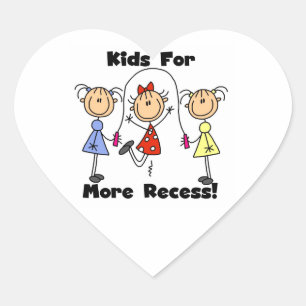 Pegatina En Forma De Corazón Niños Por Más Recreo