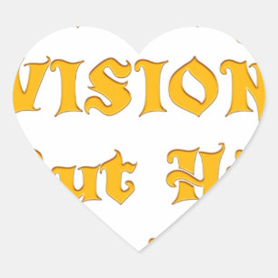 Pegatina En Forma De Corazón No es mi visión, sino su arte visual