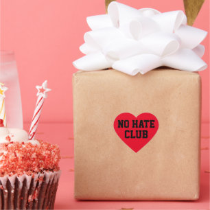 Pegatina En Forma De Corazón No hay club de odio