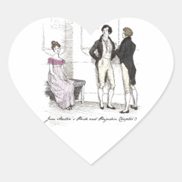 Pegatina En Forma De Corazón No lo suficientemente guapo, Jane Austen Orgullo y