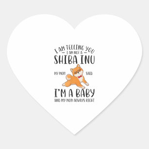 Pegatina En Forma De Corazón No soy un chiíta, sí, mi mamá dijo que era un bebé