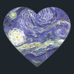 Pegatina En Forma De Corazón Noche Van Gogh Starry<br><div class="desc">Noche Van Gogh Starry</div>