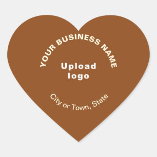 Pegatina En Forma De Corazón Nombre comercial, logotipo, ciudad y estado en Bro