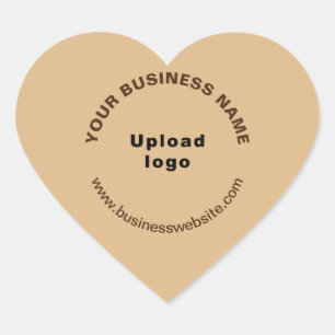 Pegatina En Forma De Corazón Nombre de la empresa, logotipo y sitio web en marr