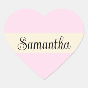 Pegatina En Forma De Corazón Nombre del Personalizado de letras de script perso