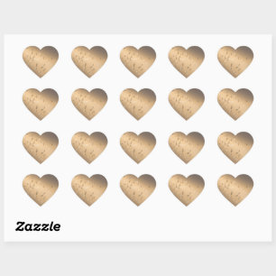 Pegatina En Forma De Corazón Notas musicales en el Pegatina del Corazón de la L