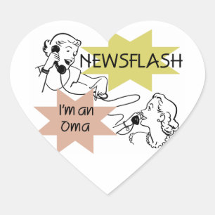 Pegatina En Forma De Corazón Noticia de última hora soy camisetas y regalos de