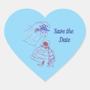 Pegatina En Forma De Corazón Novia fanática del béisbol