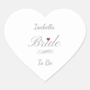 Pegatina En Forma De Corazón Novia Personalizada Para Ser, Nombre Personalizado