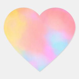 Pegatina En Forma De Corazón nube arcoíris